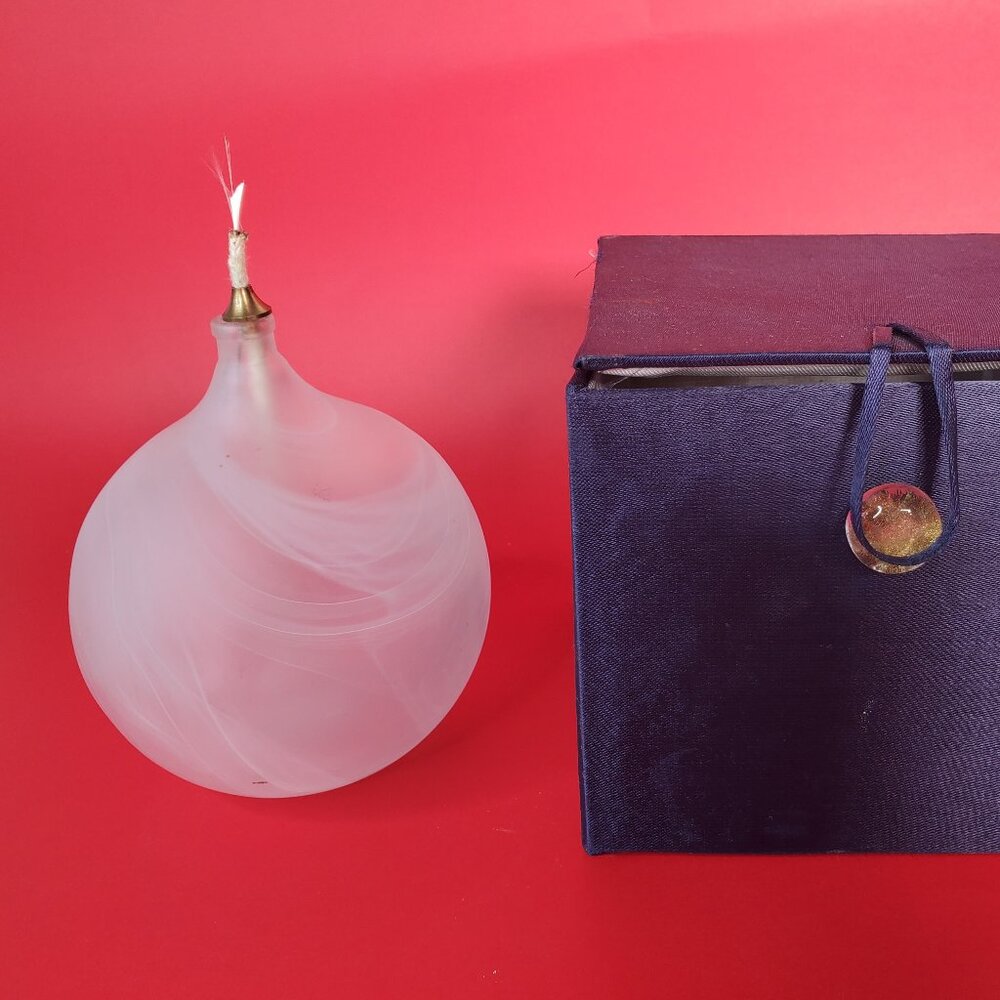 Oil Lamp Vintage Alabaster oil lamp Made in Turkey